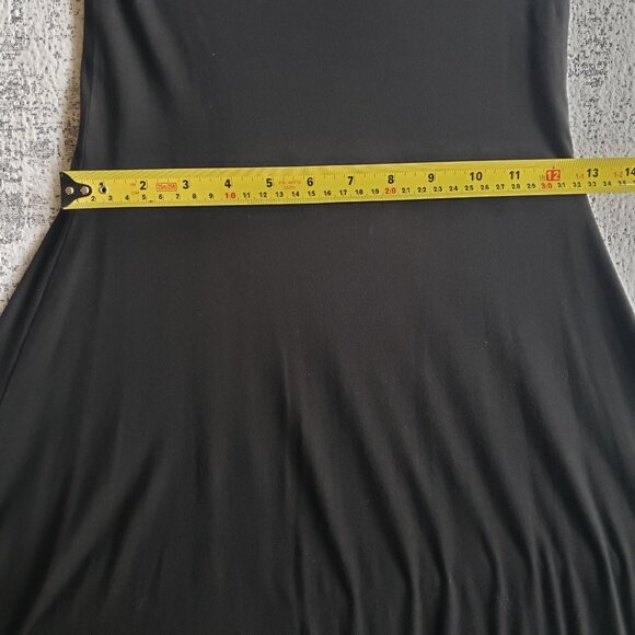 Black Pink Fire Tie Dye Long Assymetrical Boho Halter Dress - Picture 8 of 9